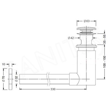Сифон для умывальника Prevex EasyClean Premium ECP-C4NR3-01EU