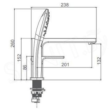 Смеситель на борт ванны Gappo G1117-6