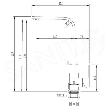 Смеситель для кухонной мойки Arfeka AF SD-18SS304 Black Grafit