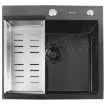 Кухонная мойка Avina Zepein ZP5048 PVD (графит) с коландером и дозатором