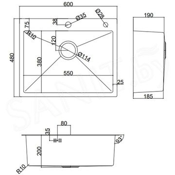 Кухонная мойка Avina Zepein ZP6048