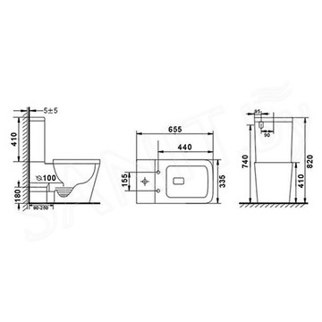 Напольный унитаз Roxen Amati 600165-01 Rimless Soft Close