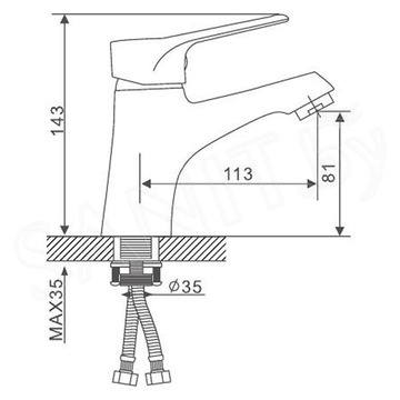 Смеситель для умывальника Gappo Vantto G1036