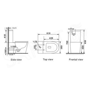 Напольный унитаз Roxen Wailet 600175-01 Rimless Soft Close