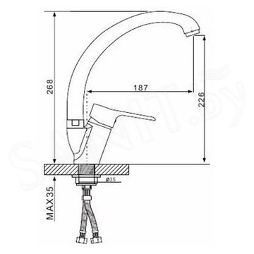 Cмеситель для кухонной мойки Gappo Vantto G4136