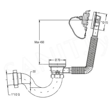 Сифон для ванны Bonomini 4149EX64B0