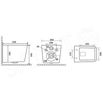 Подвесной унитаз Aquaceramika Urban AC015E