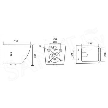 Подвесной унитаз Aquaceramika Mikado AC013E