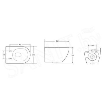 Подвесной унитаз Aquaceramika Apollo AC546