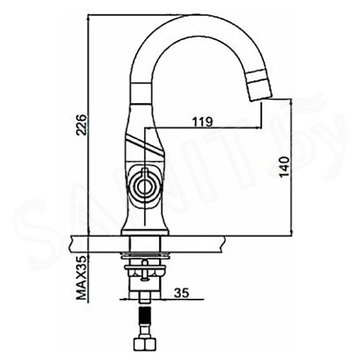 Смеситель для умывальника Gappo G1049