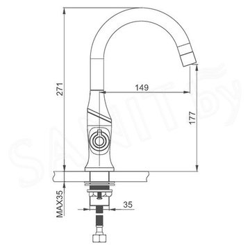 Cмеситель для кухонной мойки Gappo G4049