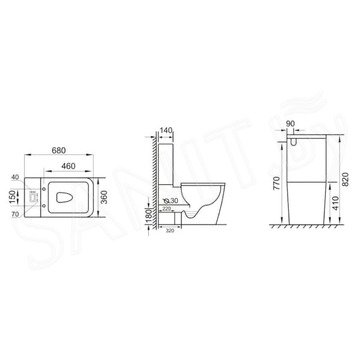 Напольный унитаз Aquaceramika Urban AC002