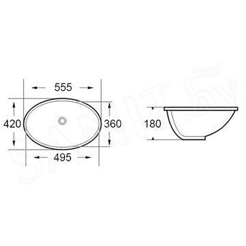 Умывальник Roxen Sopra 570140