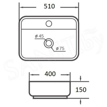 Умывальник Aquaceramika Wave AC422B