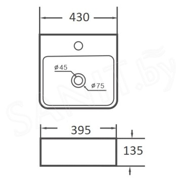 Умывальник Aquaceramika Wave AC525D