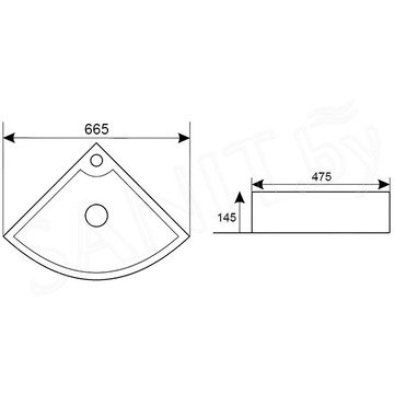 Умывальник Roxen Deco 570030