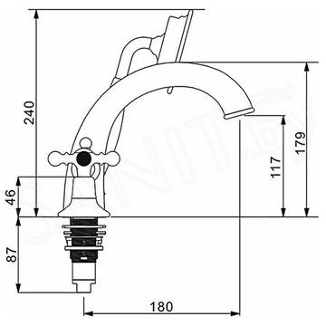 Смеситель на борт ванны Gappo G1189-6