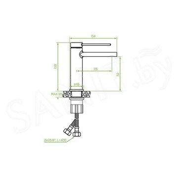 Смеситель для умывальника Laveo Pinar BAW_722D