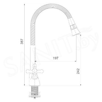 Cмеситель для кухонной мойки Gappo G4089-6