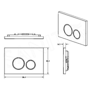 Комплект инсталляции Burke MOD1 с кнопкой 05 и унитазом Roxen Antares 530185-01 Rimless Soft Close