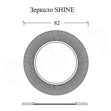 Зеркало Boheme Shine 528-SL light серебро