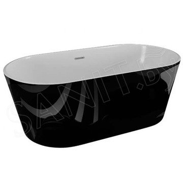 Акриловая ванна Polimat Uzo черный глянец