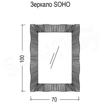 Зеркало Boheme Soho 526 золото