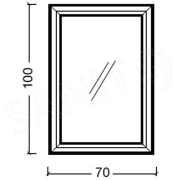 Зеркало Boheme Terso 560 белое