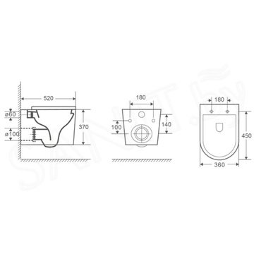 Подвесной унитаз WeltWasser Nesenbach 004 GL-WT