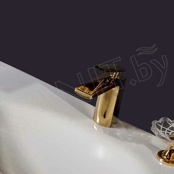 Смеситель для умывальника Boheme Venturo 381 золото