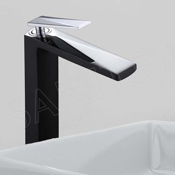 Смеситель для умывальника Boheme Venturo 372-B черный / хром