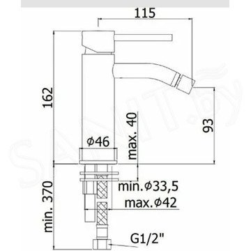 Смеситель для биде Paffoni Light LIG131BO