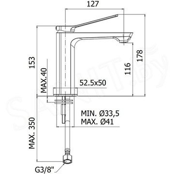 Смеситель для умывальника Paffoni Tilt TI071CR