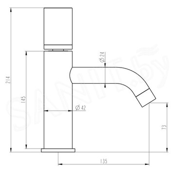 Смеситель для умывальника Boheme Stick 121-CRCR.2 Chrome Touch