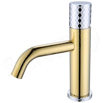 Смеситель для умывальника Boheme Stick 121-GCR Gold Diamond Chrome