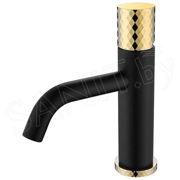 Смеситель для умывальника Boheme Stick 121-BG Black Diamond Gold