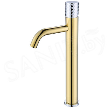 Смеситель для умывальника Boheme Stick 122-GCR Gold Diamond Chrome