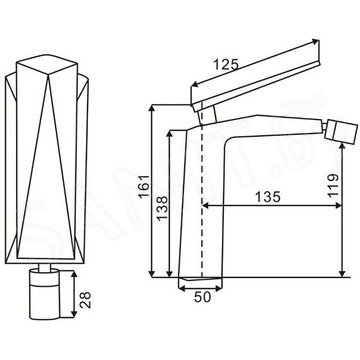 Смеситель для биде Boheme Venturo 376 хром