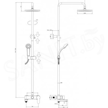 Душевая стойка Paffoni Blu ZCOL632CR