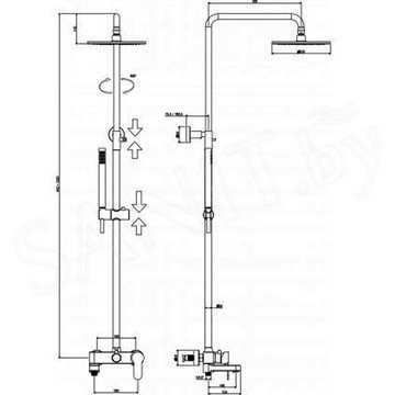 Душевая стойка Paffoni Blu ZCOL632NO