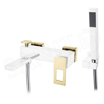 Смеситель для ванны Boheme Q 143-CRG Chrome Gold