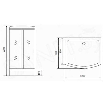 Душевая кабина Timo Standart T-6615 S