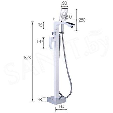 Смеситель для ванны Gappo Jacob G3007-8