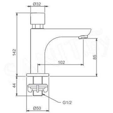 Смеситель для умывальника Gappo G5148