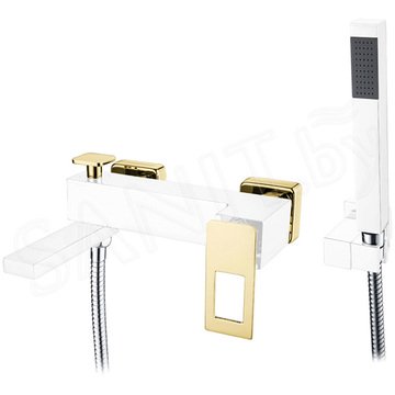 Смеситель для ванны Boheme Q 143-WG White Gold