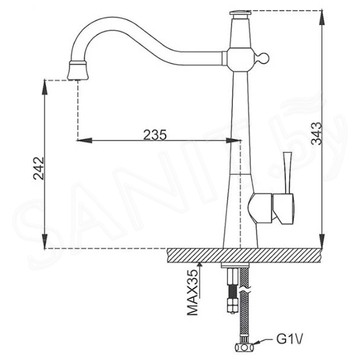 Смеситель для кухонной мойки Gappo G4398-12 под фильтр