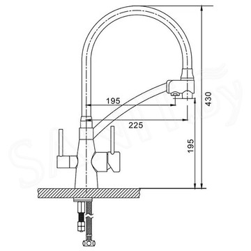 Смеситель для кухонной мойки Gappo G4398-19 / G4398-16 под фильтр