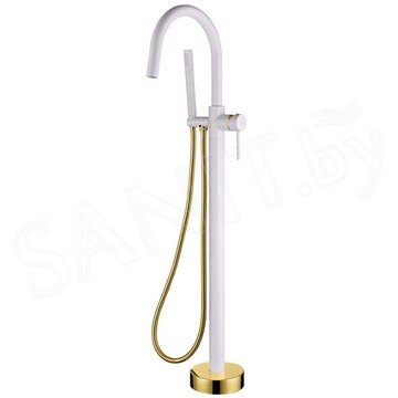 Смеситель для ванны Boheme Uno 469-WG White Gold напольный