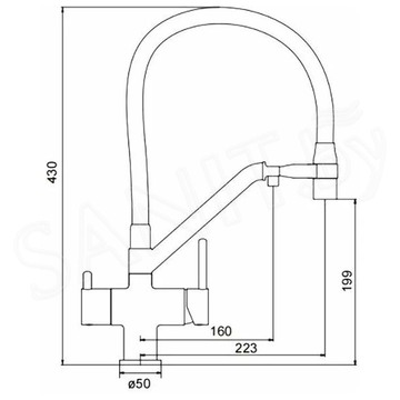 Смеситель для кухонной мойки Gappo G4398-89 / G4398-86 под фильтр