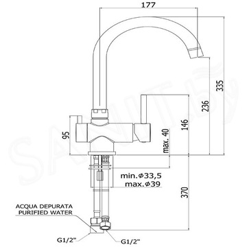 Смеситель для кухонной мойки Paffoni Stick SK190CR под фильтр